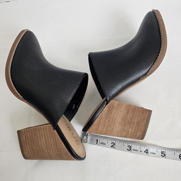 Abound Maya Black Faux Leather Block Heel Mules Pointed Toe Size 6.5M - Picture 10 of 12